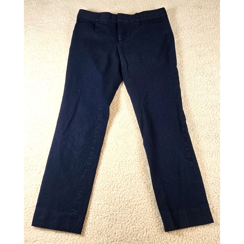 Banana‎ Republic Sloan Pants Women 4 Navy Blue Slim Fit Stretch Chino Officecore